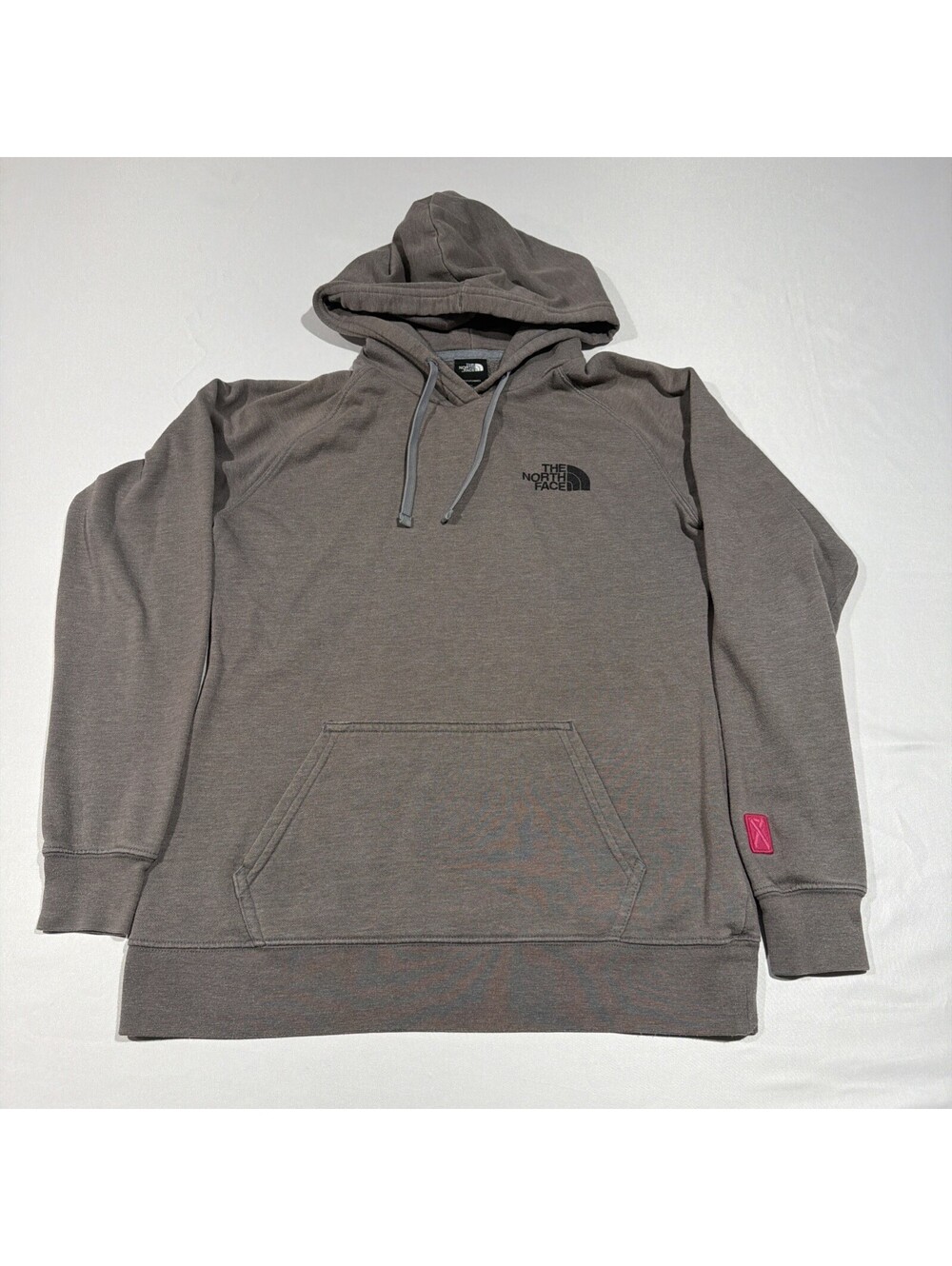 The North Face Women's Hoodie Sweatshirt Gray, Size Small W/ Breast Cancer Patch